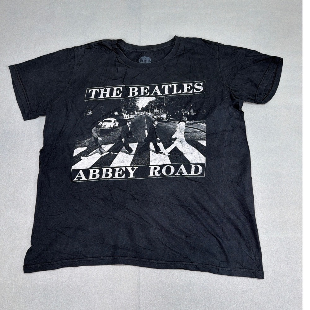 The Beatles Abbey Road Graphic‎ T-Shirt Mens Large Black Cotton Apple Corps 2016